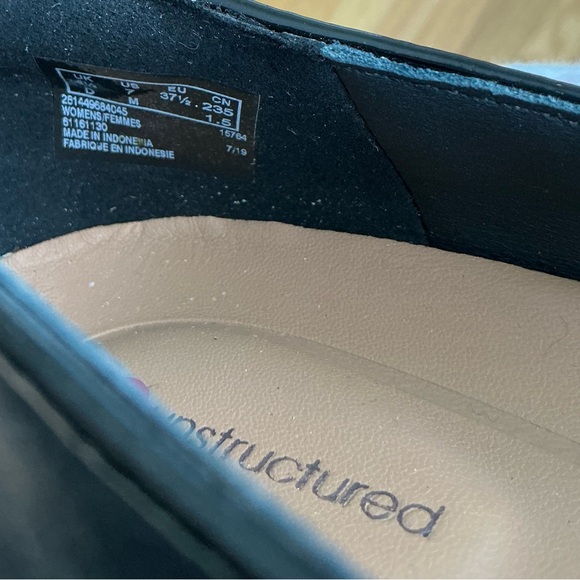 Classic 100% Black Leather Loafers Unstructured Clarks  Arch Support NWOT - Picture 10 of 11